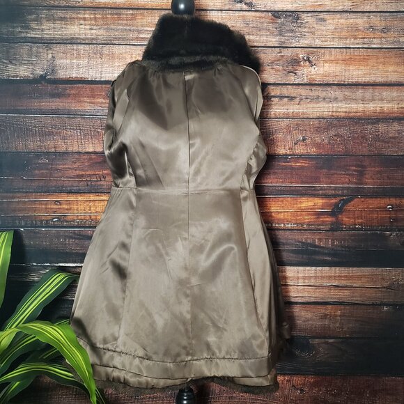 Beautiful Vintage 60s Grandella US Made Faux Fur Coat Brown Lined Rare - Picture 6 of 9